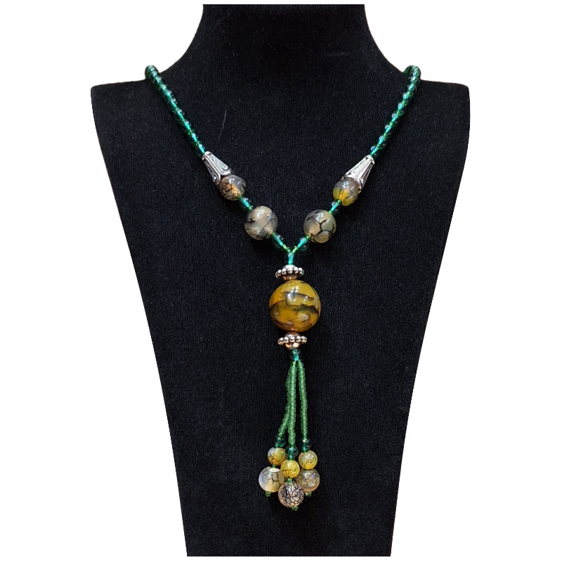 گردنبند سنگی زنانه کد SANAGHSHA7