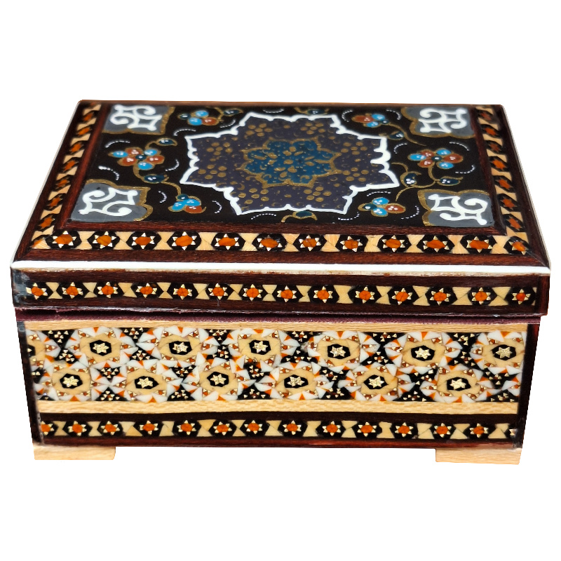 جعبه جواهرات خاتم کاری طرح تذهیب کد KHATJA1